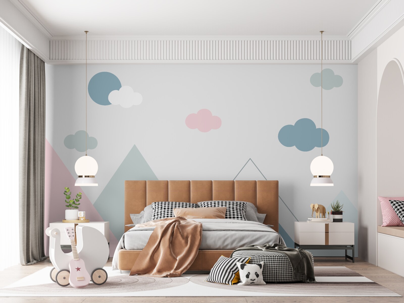 Papier peint nuages et pics