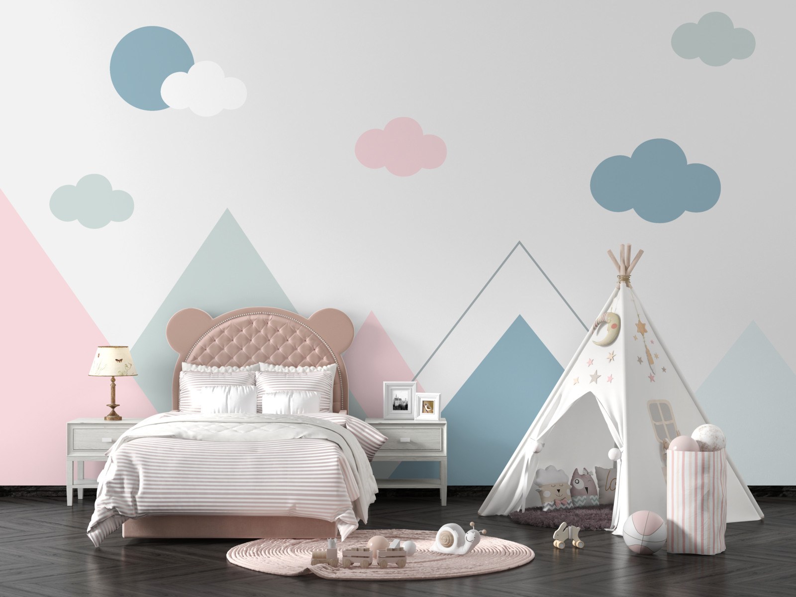 Papier peint nuages et pics