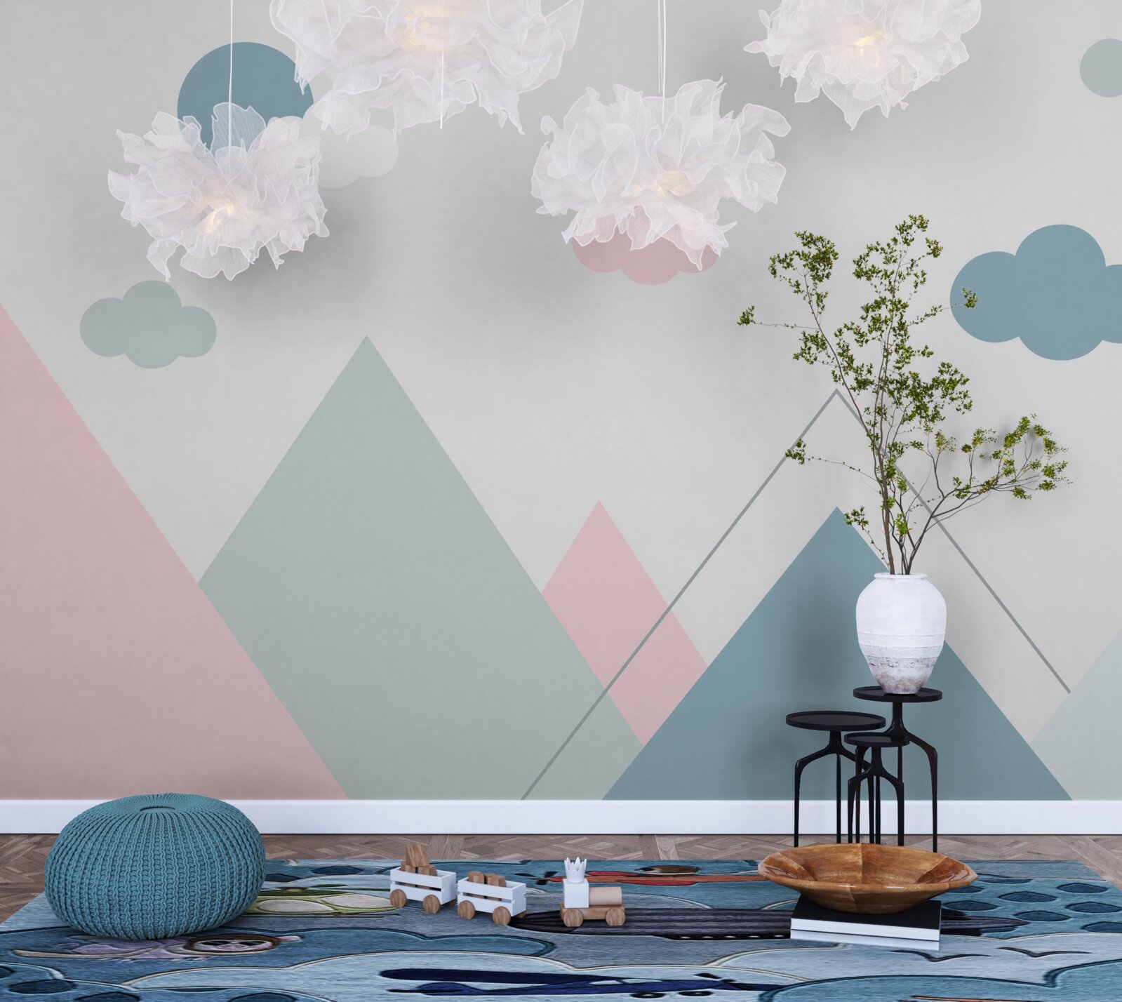 Papier peint nuages et pics