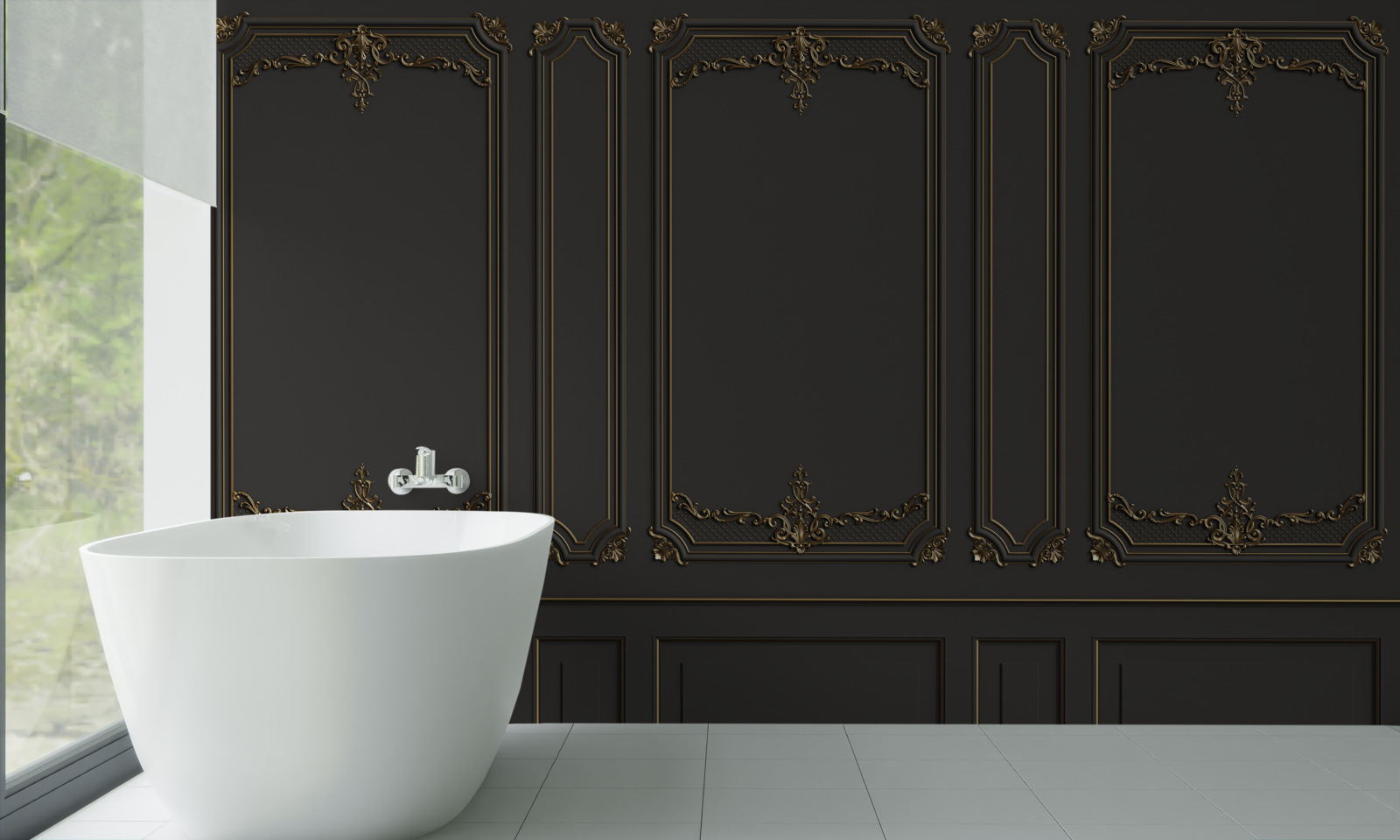 Papier peint mur intérieur traditionnel