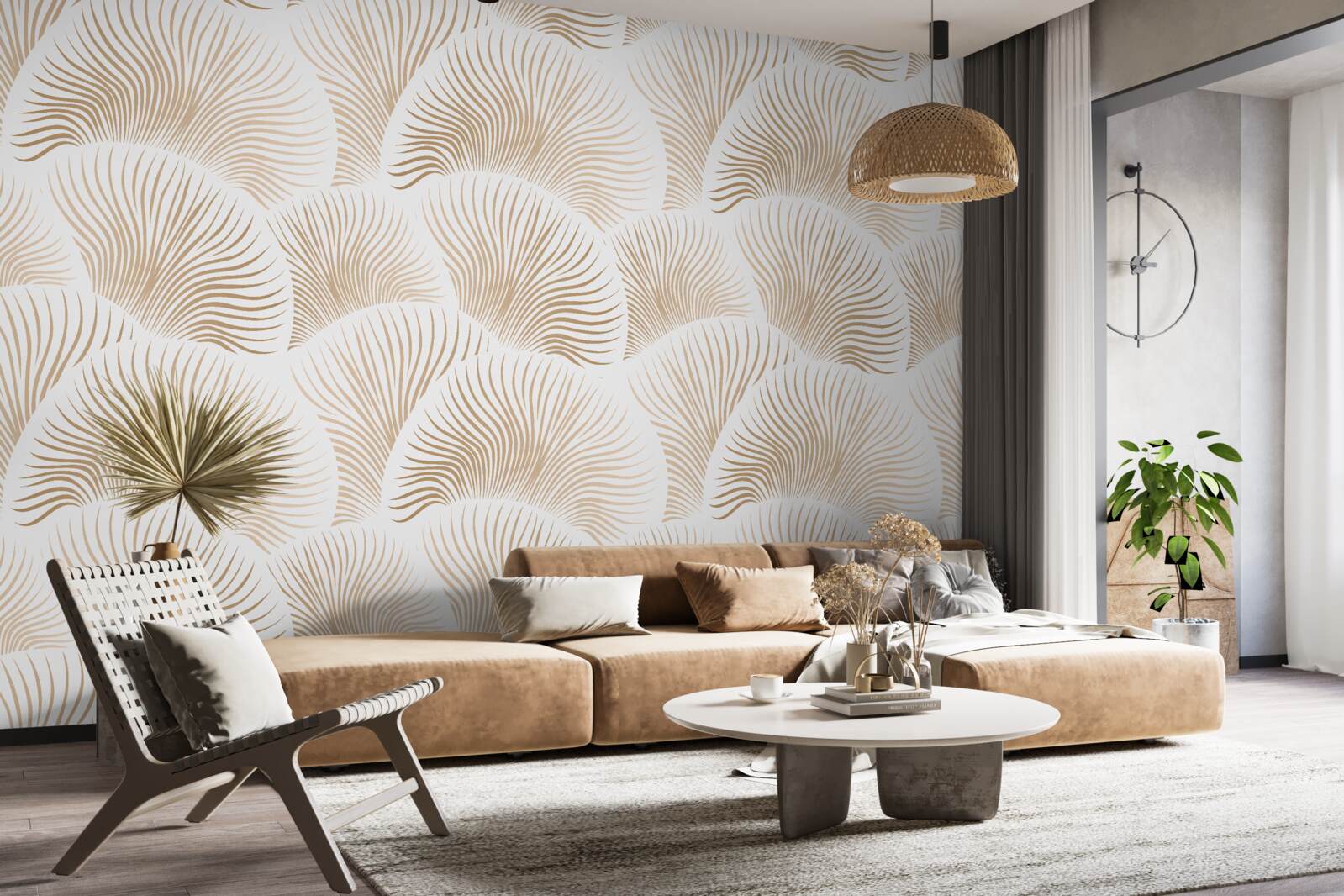 Papier peint coraux brillants