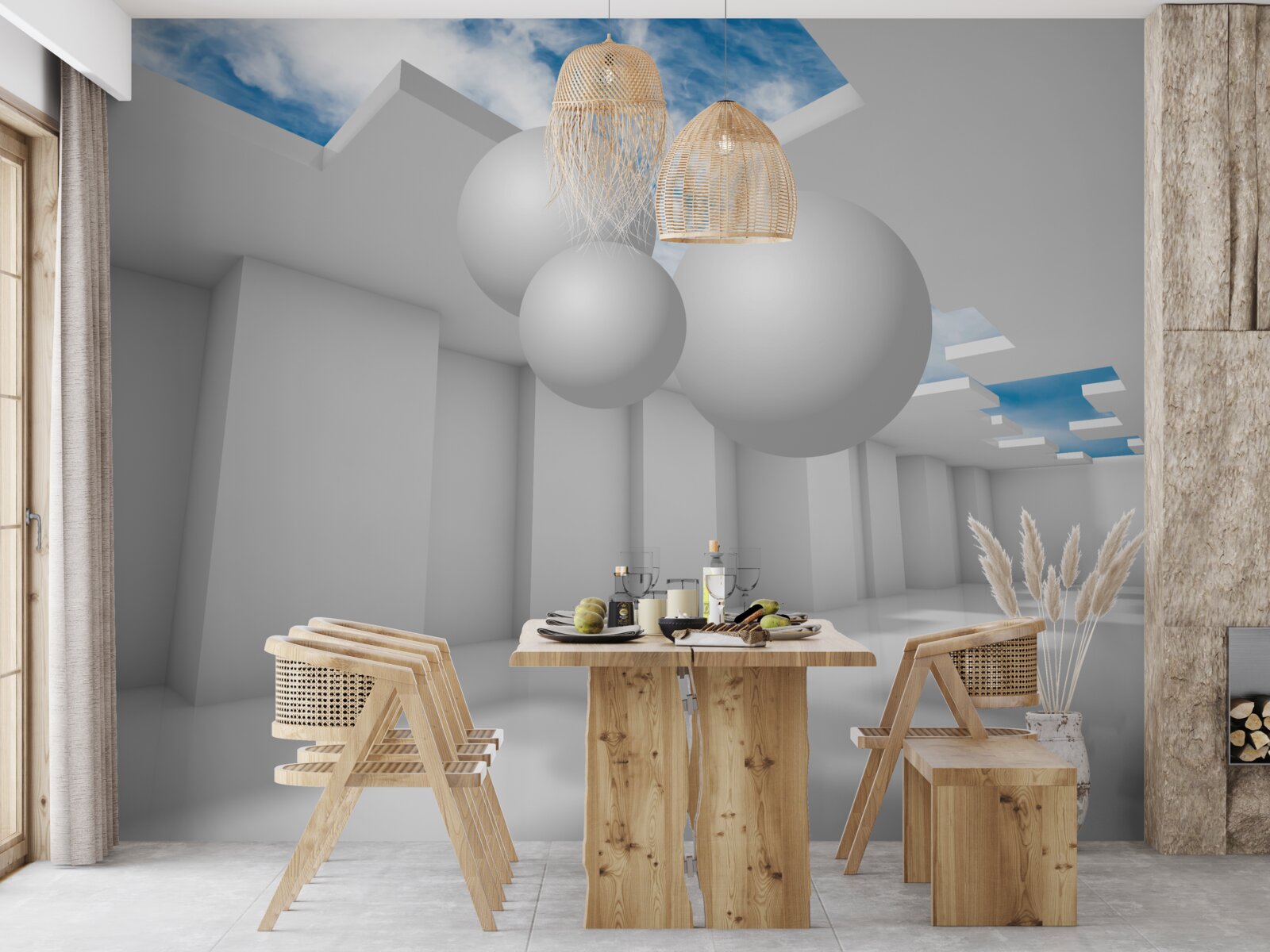 Papier peint entrepôt lumineux