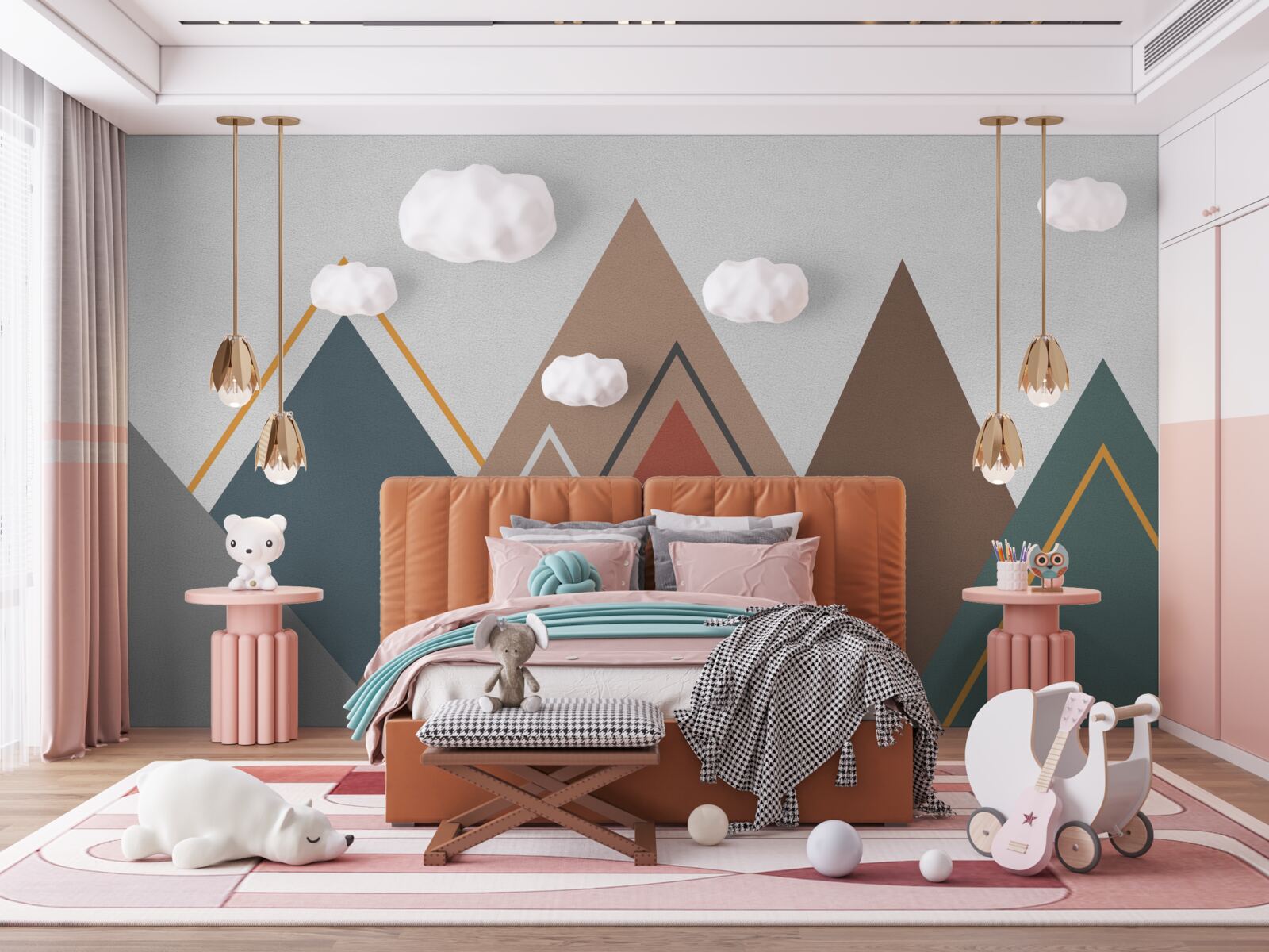 Papier peint les montagnes dans l'abstraction