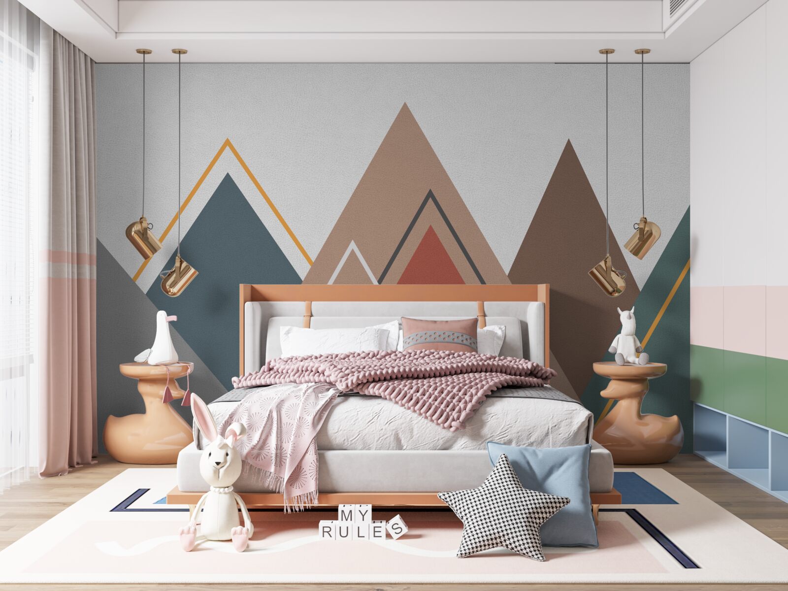 Papier peint les montagnes dans l'abstraction