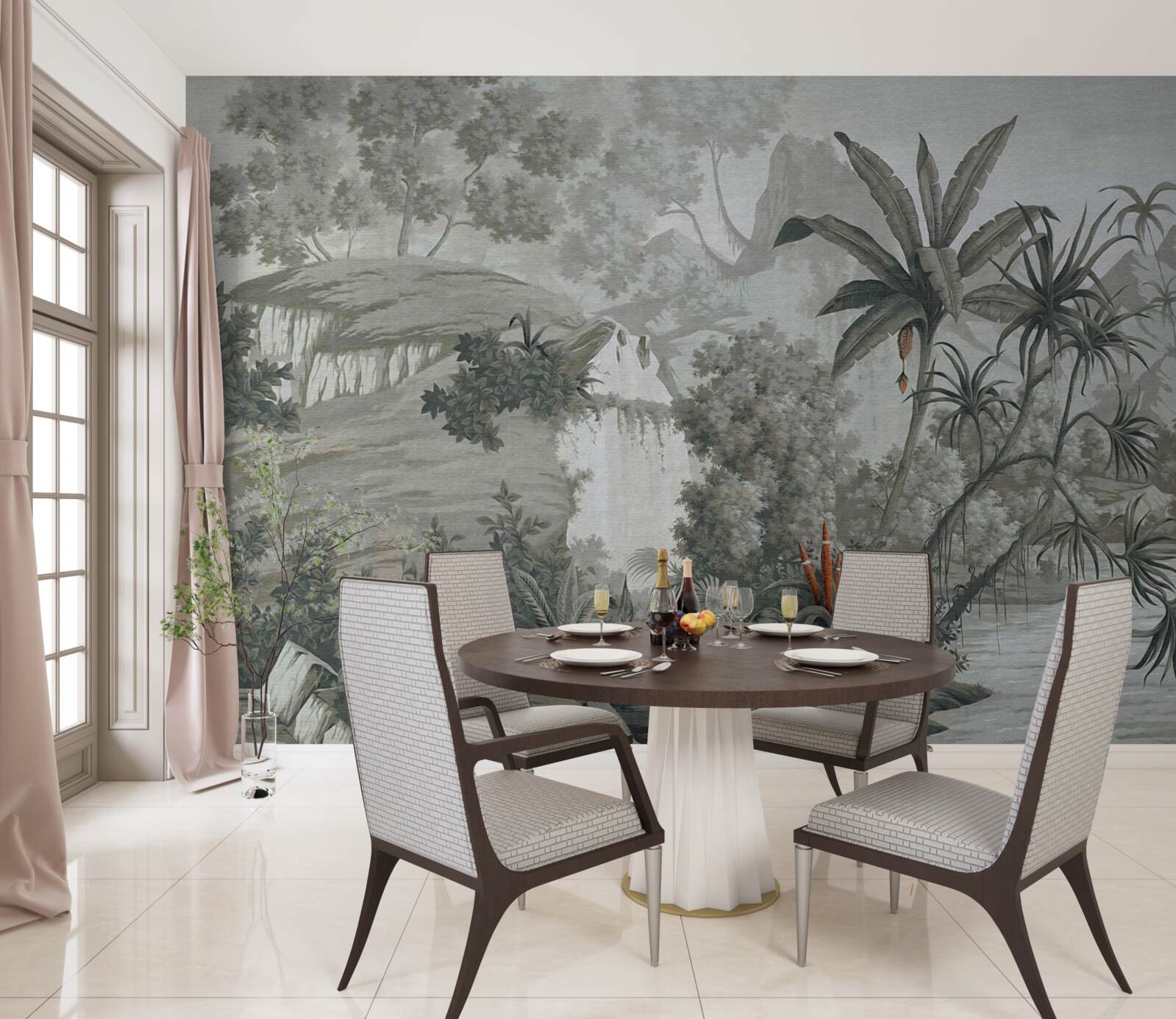 Papier peint jungle sombre