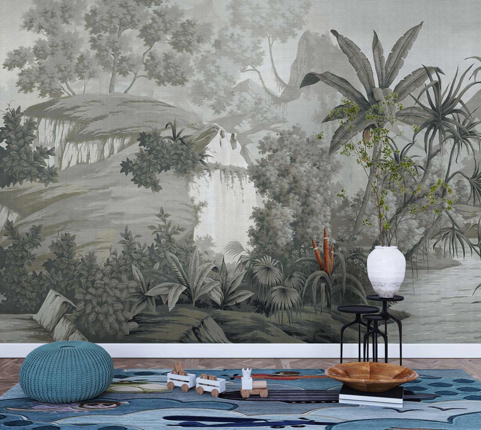 Papier peint jungle sombre