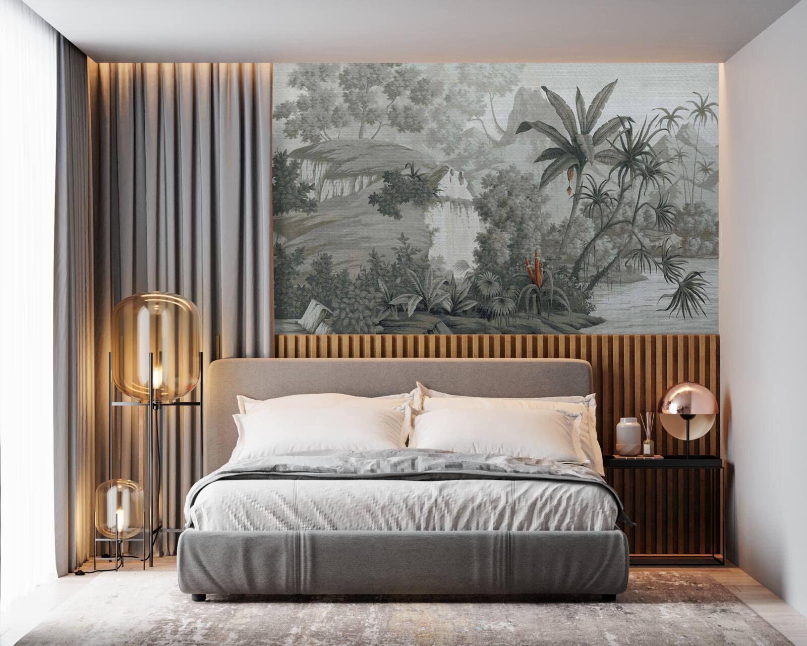 Papier peint jungle sombre