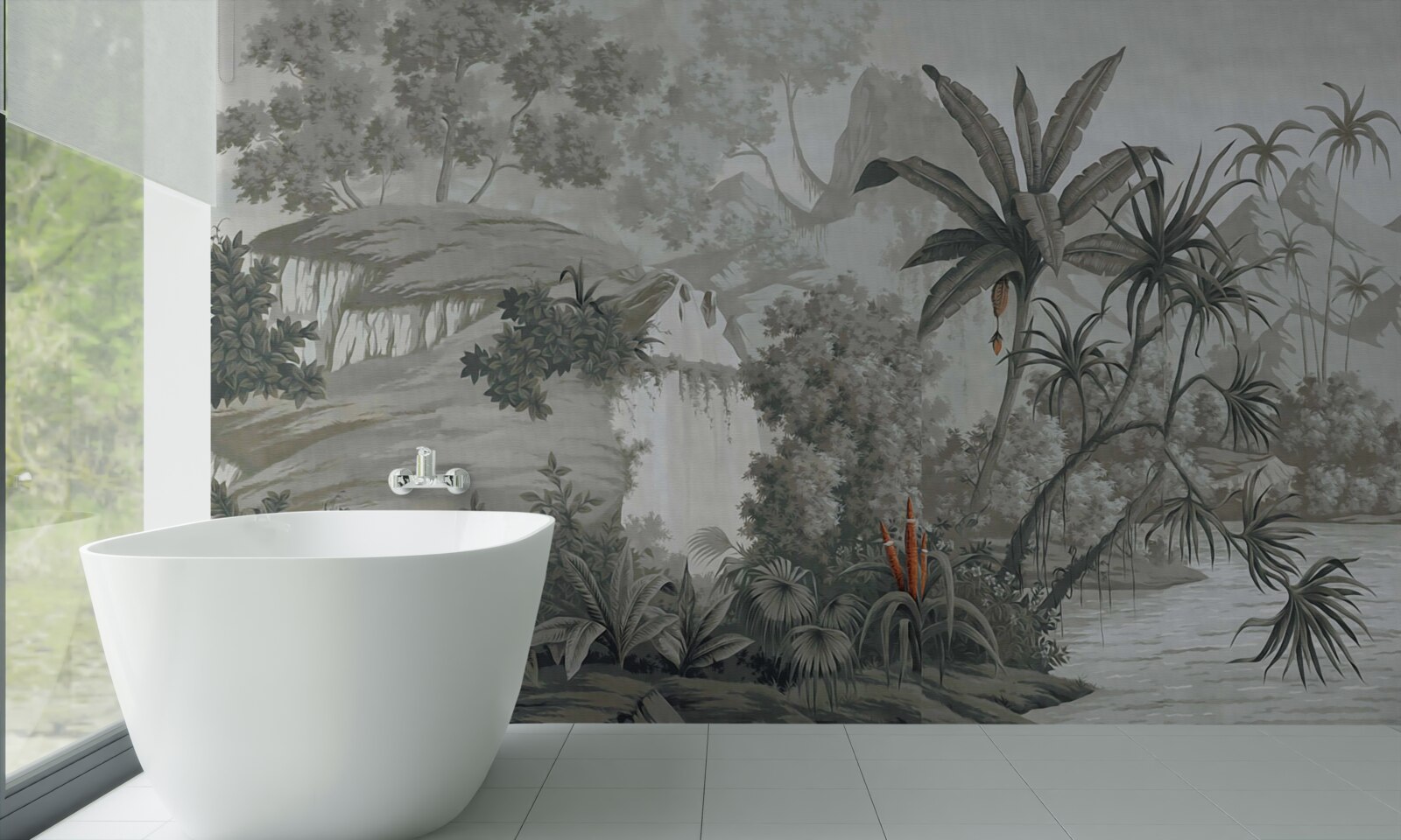 Papier peint jungle sombre