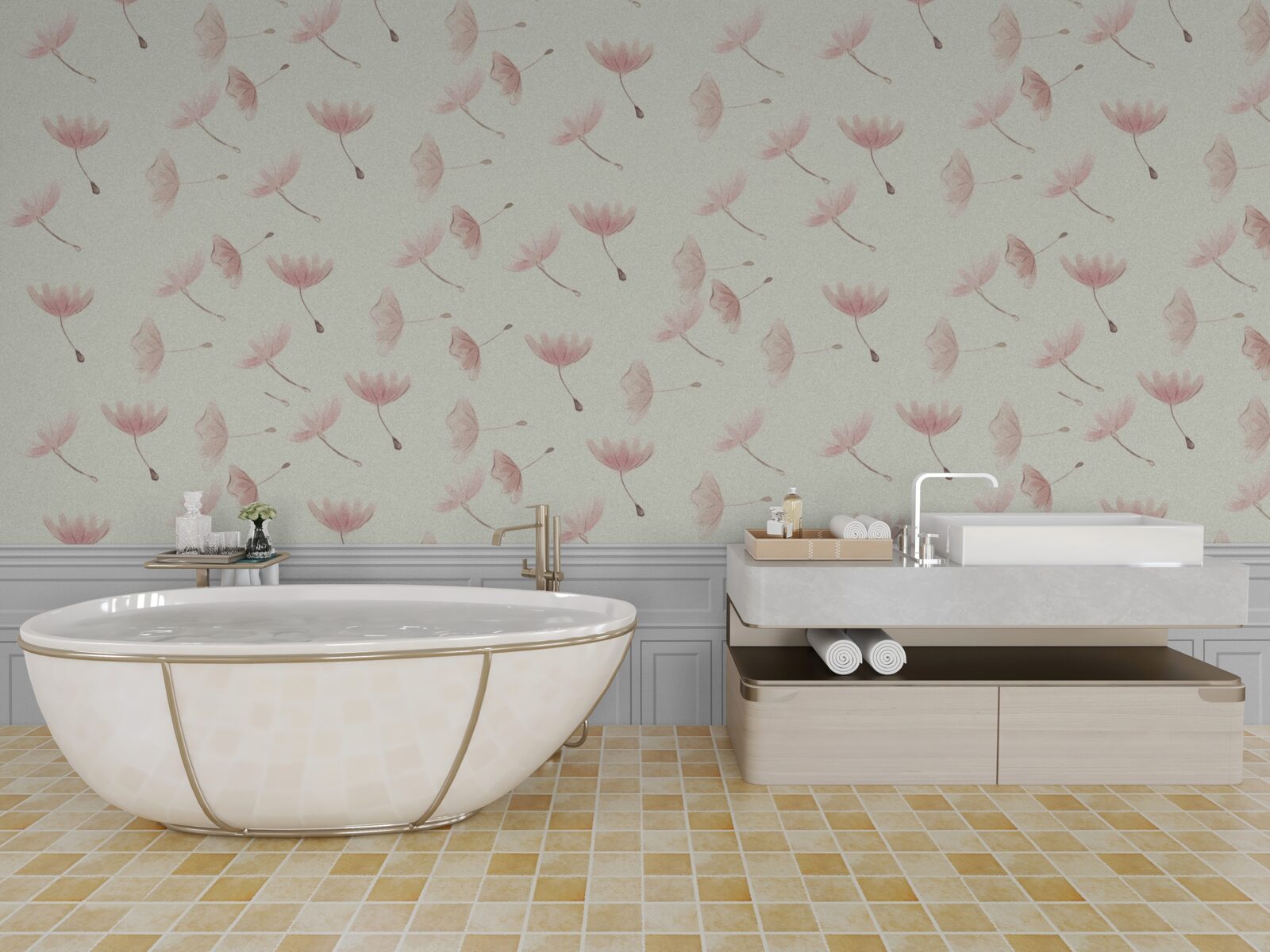 Papier peint herbe de la pampa