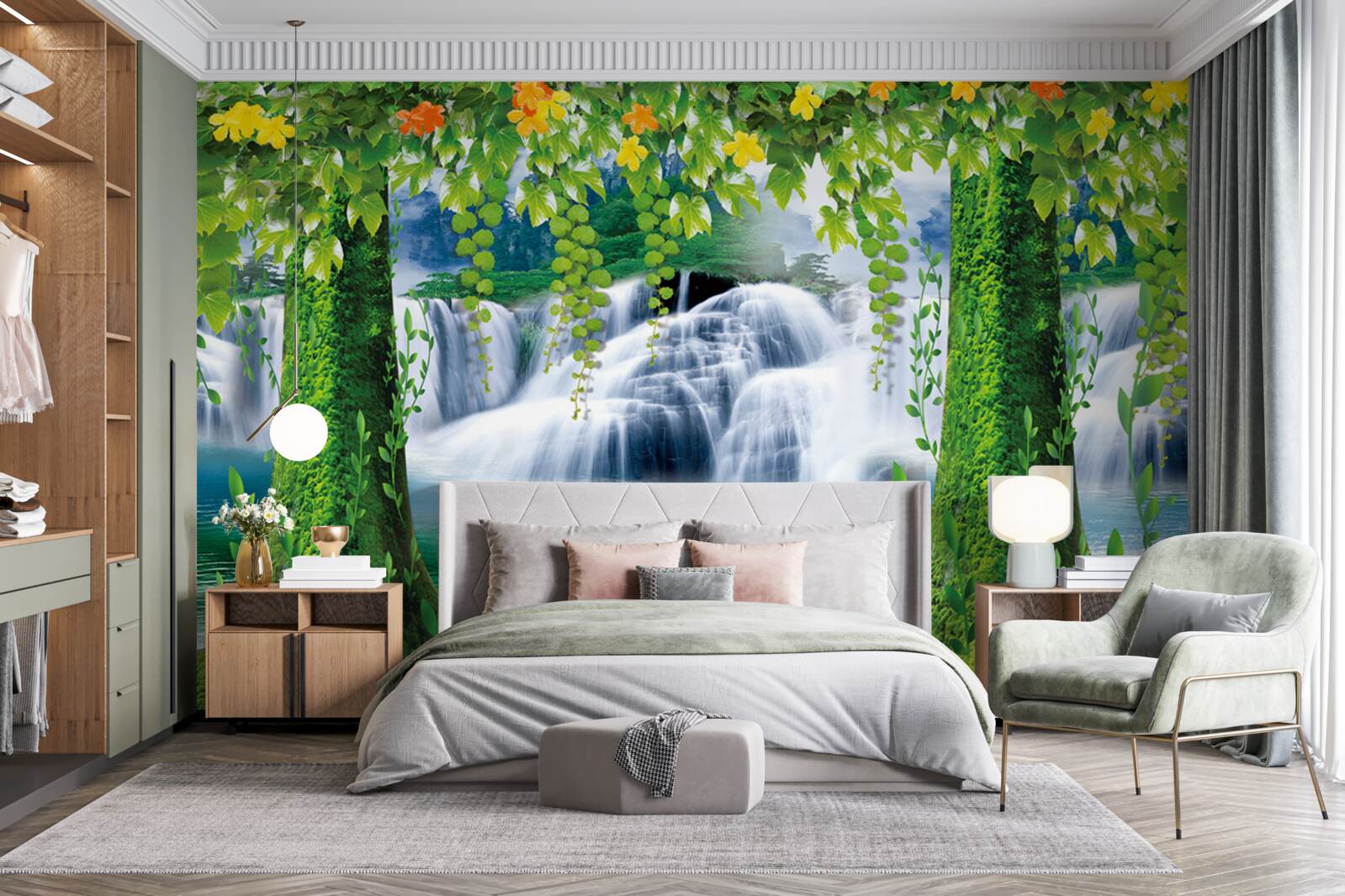 Papier peint paysage lumineux