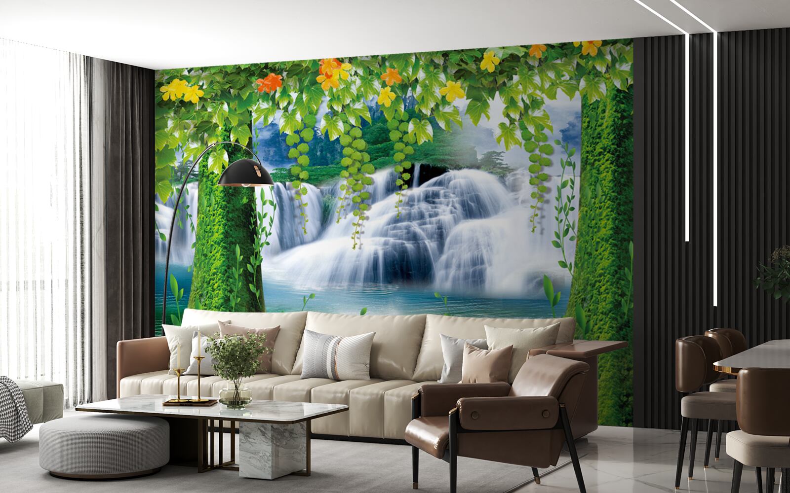 Papier peint paysage lumineux