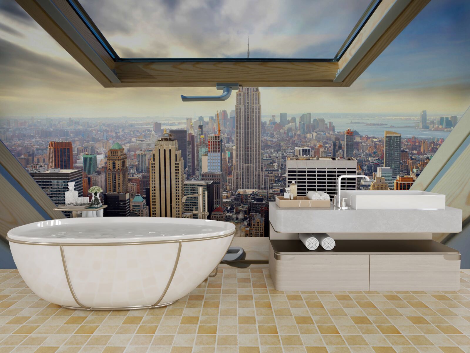 Papier peint le magnifique paysage de new york