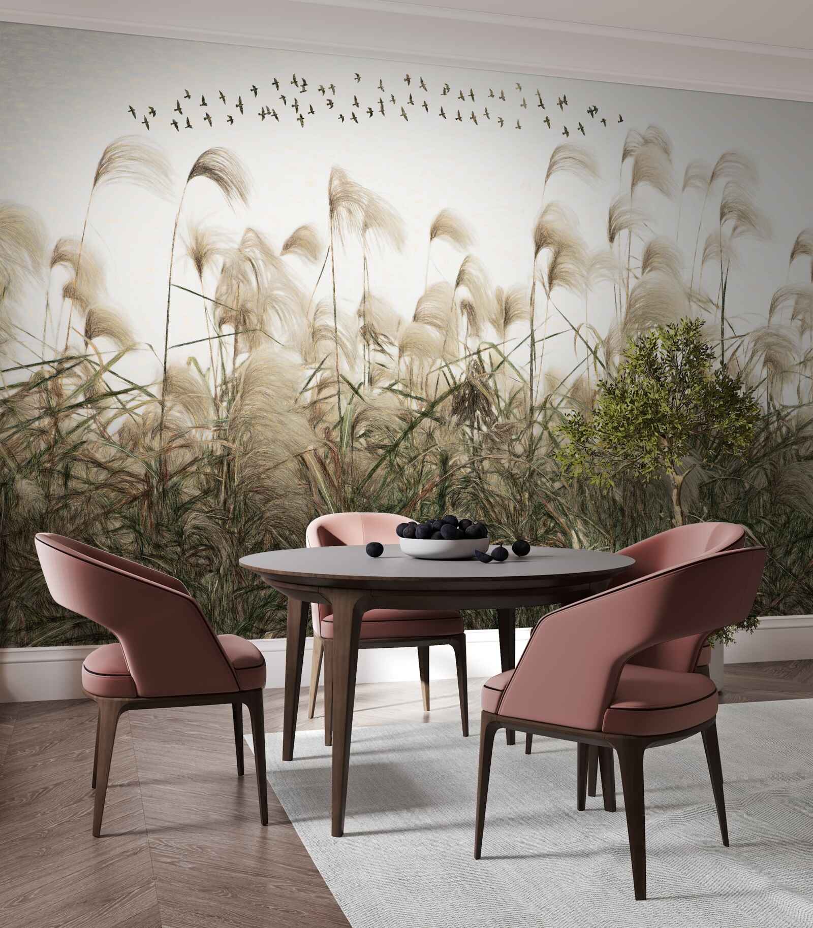 Papier peint les plantes à la texture duveteuse