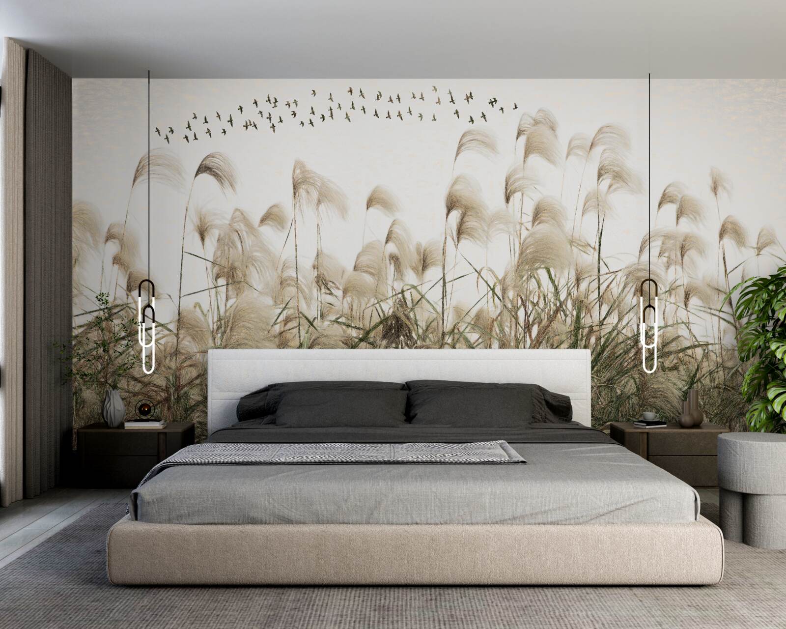 Papier peint les plantes à la texture duveteuse