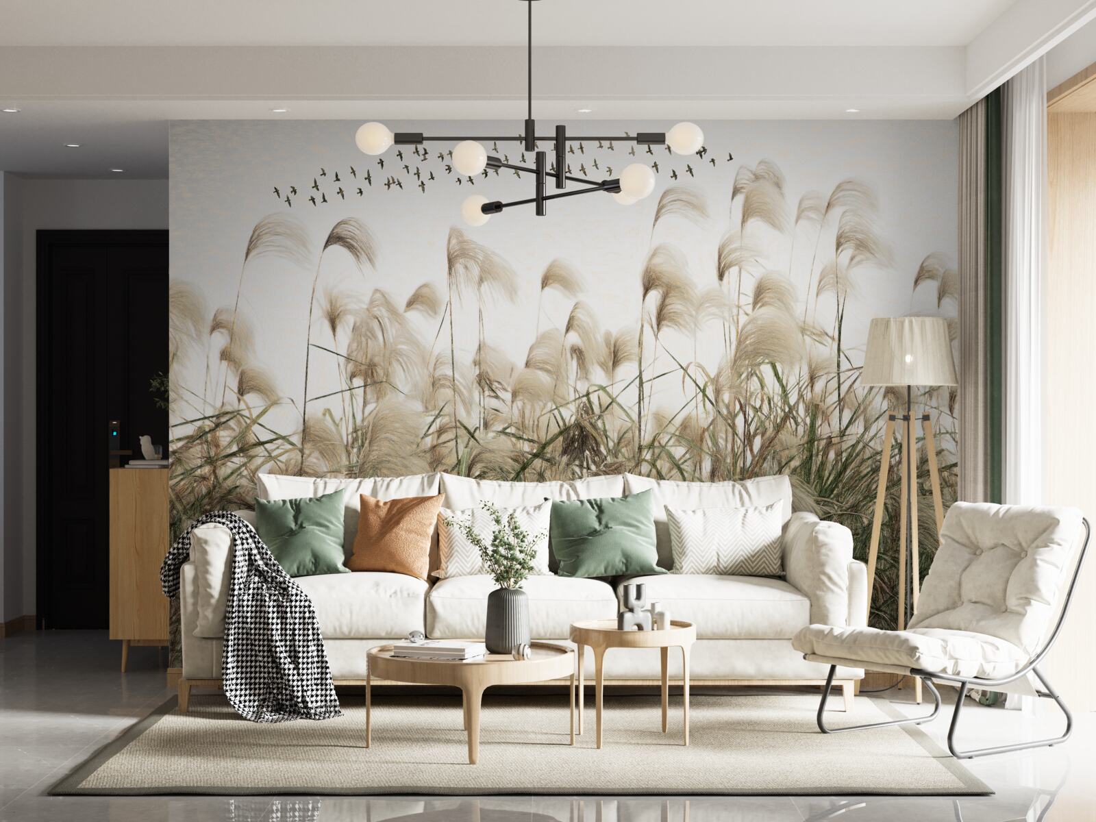 Papier peint les plantes à la texture duveteuse