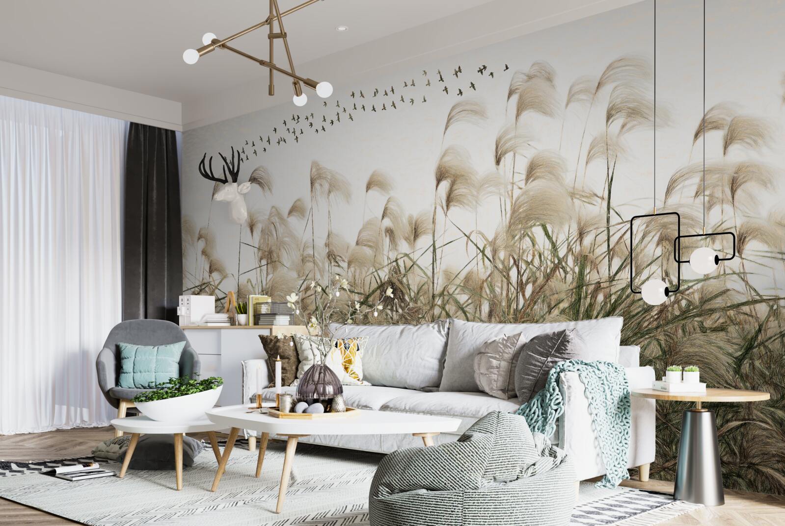 Papier peint les plantes à la texture duveteuse