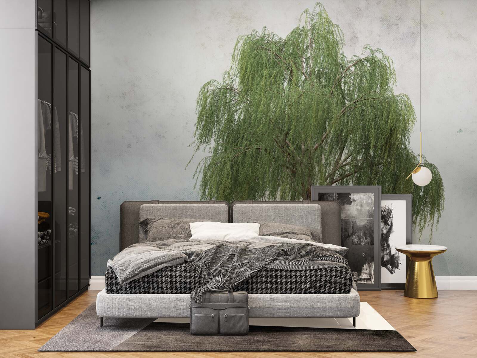 Papier peint saule pleureur