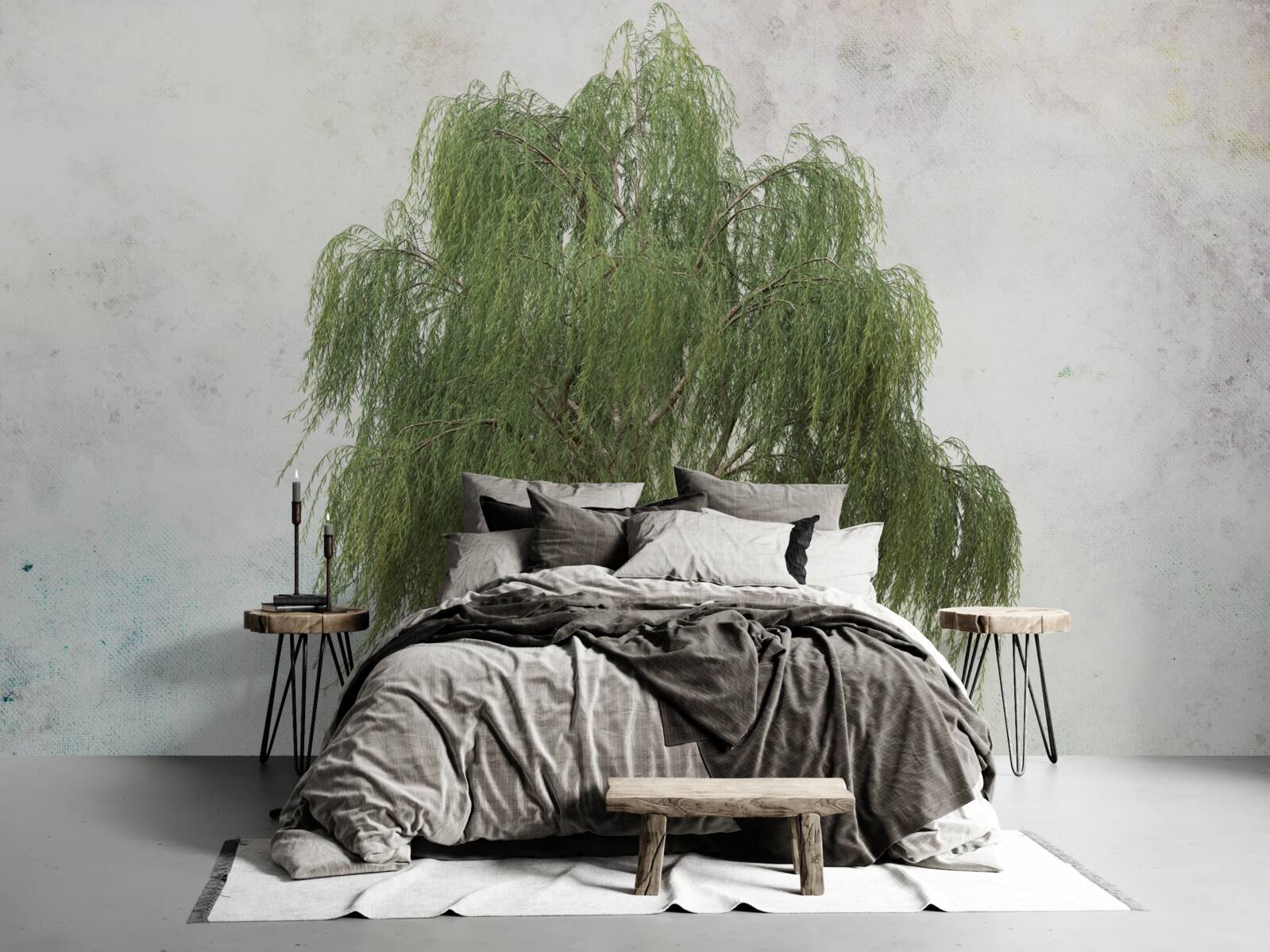 Papier peint saule pleureur