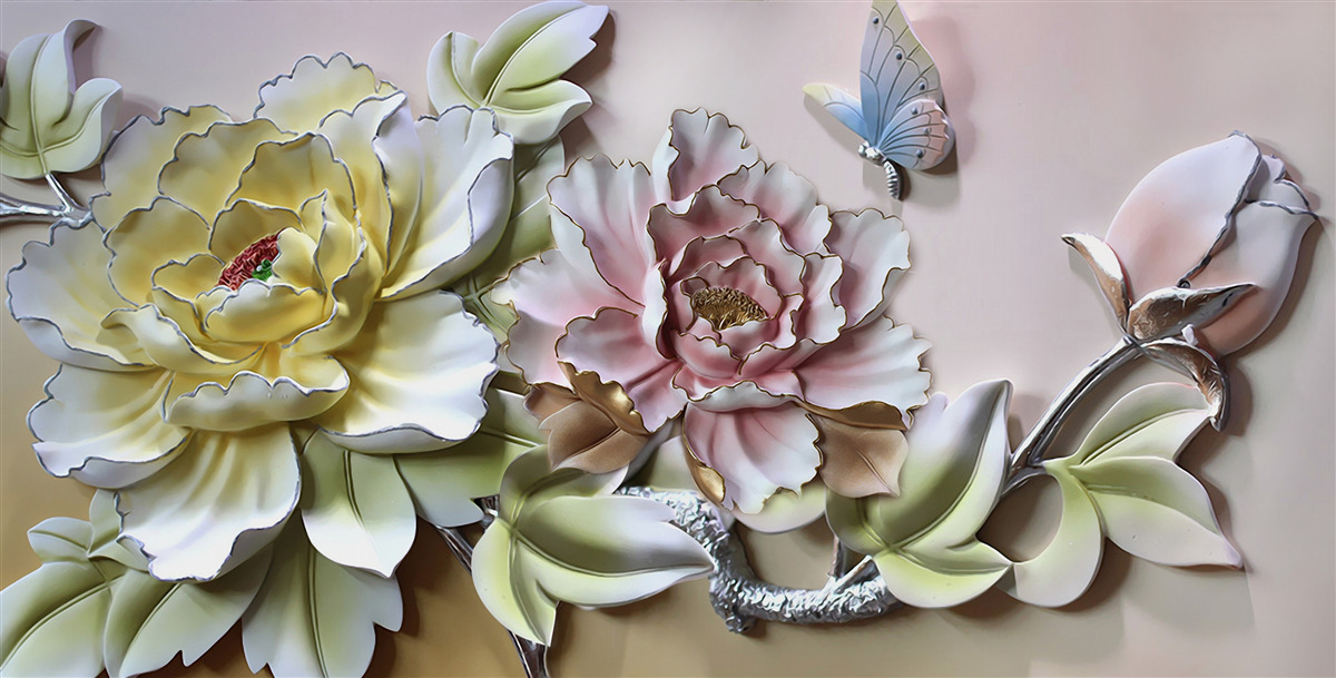 Papier peint fleurs magiques