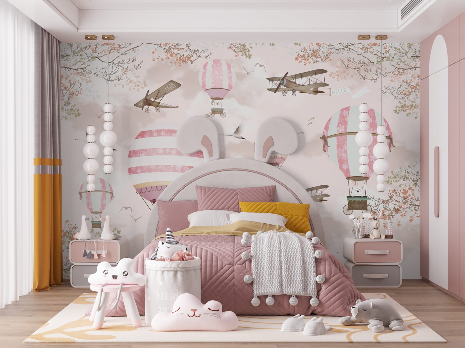 Papier peint transport aérien