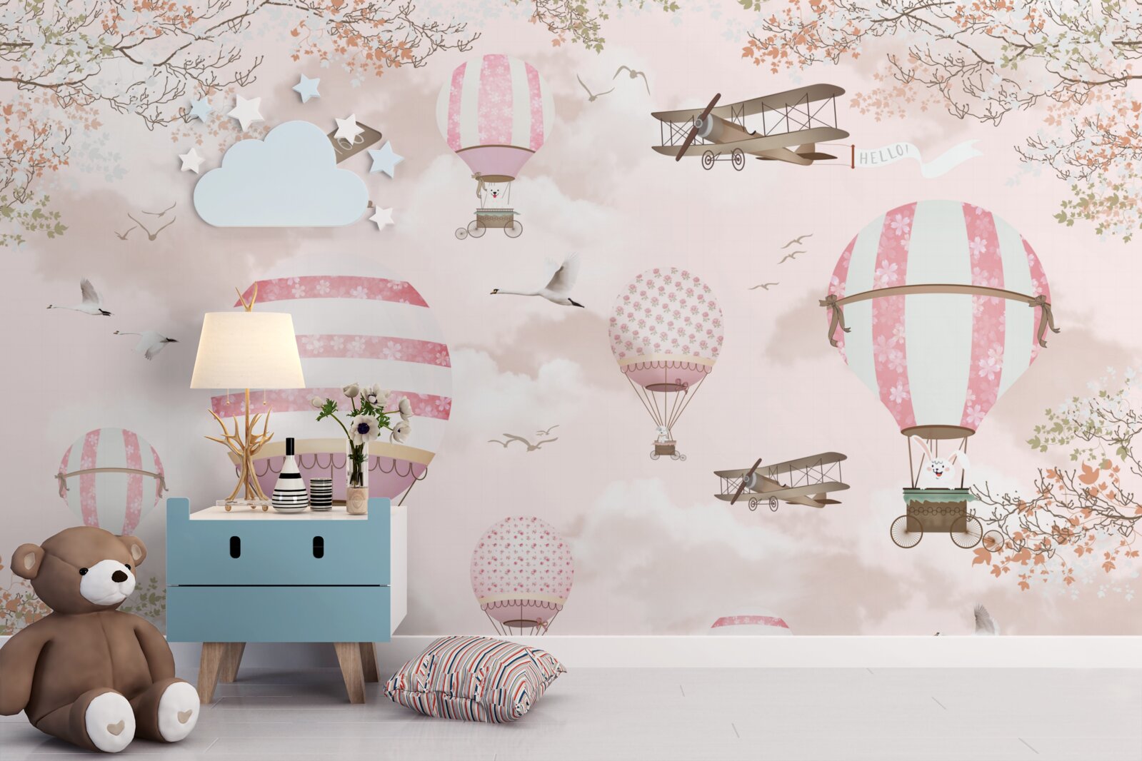 Papier peint transport aérien