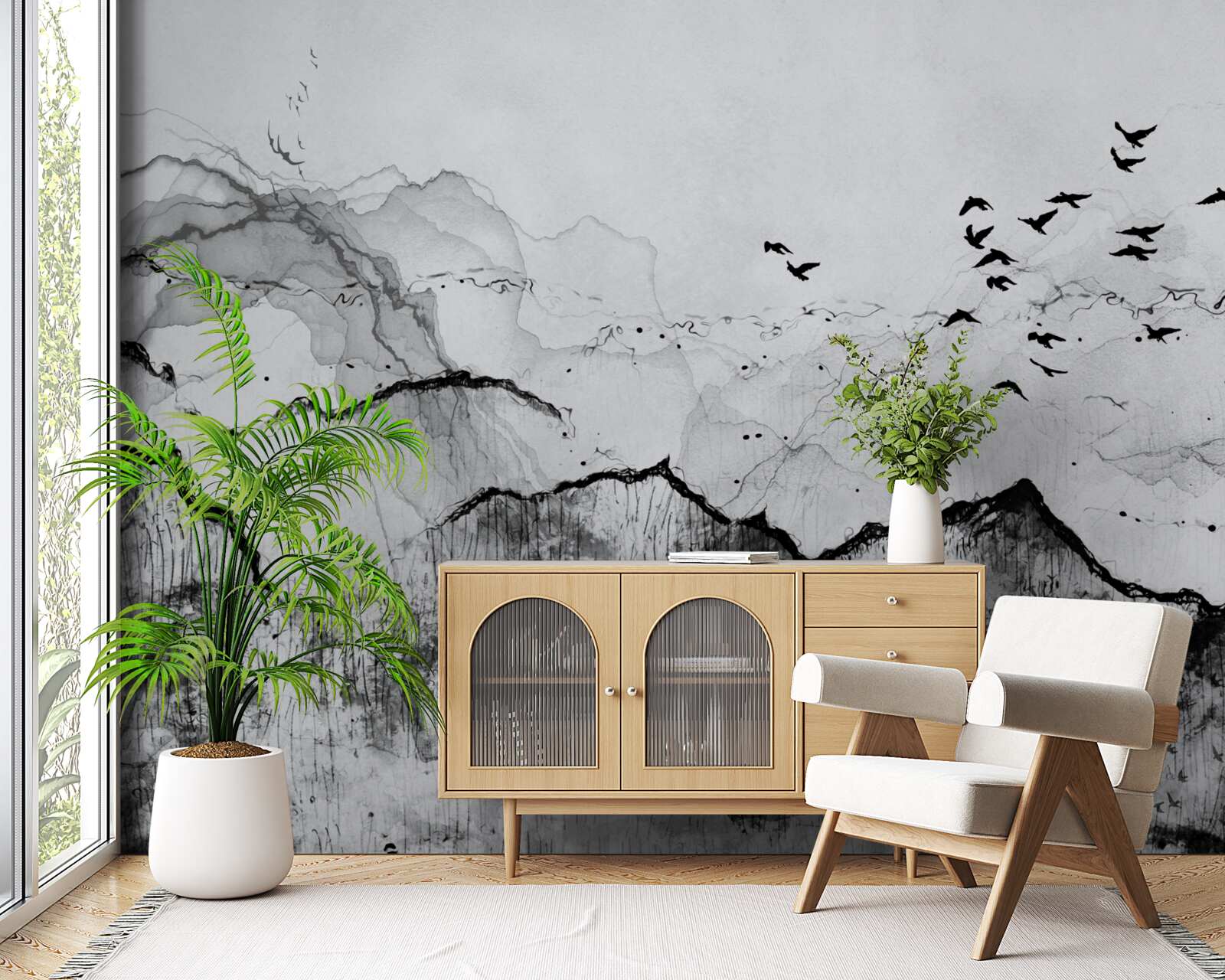 Papier peint écriture à l'encre de style vintage