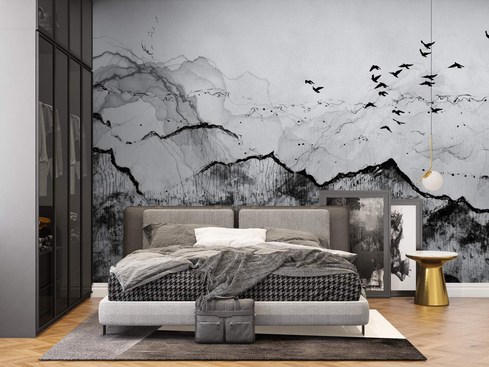 Papier peint écriture à l'encre de style vintage