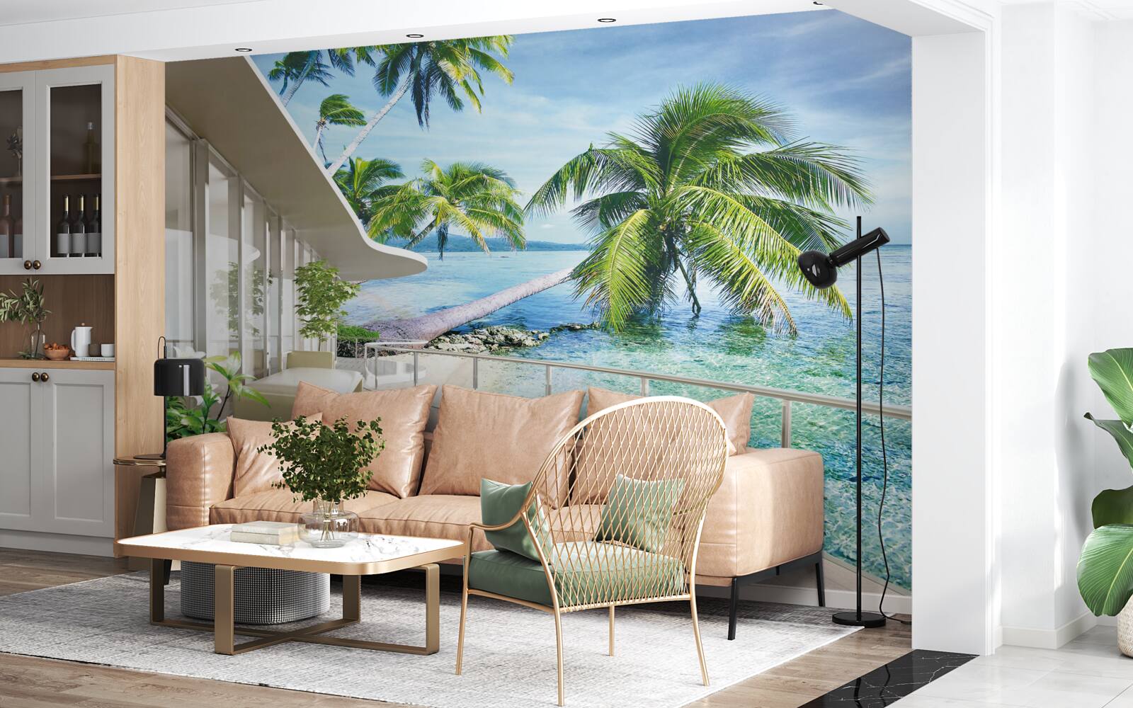 Papier peint maison près de la côte