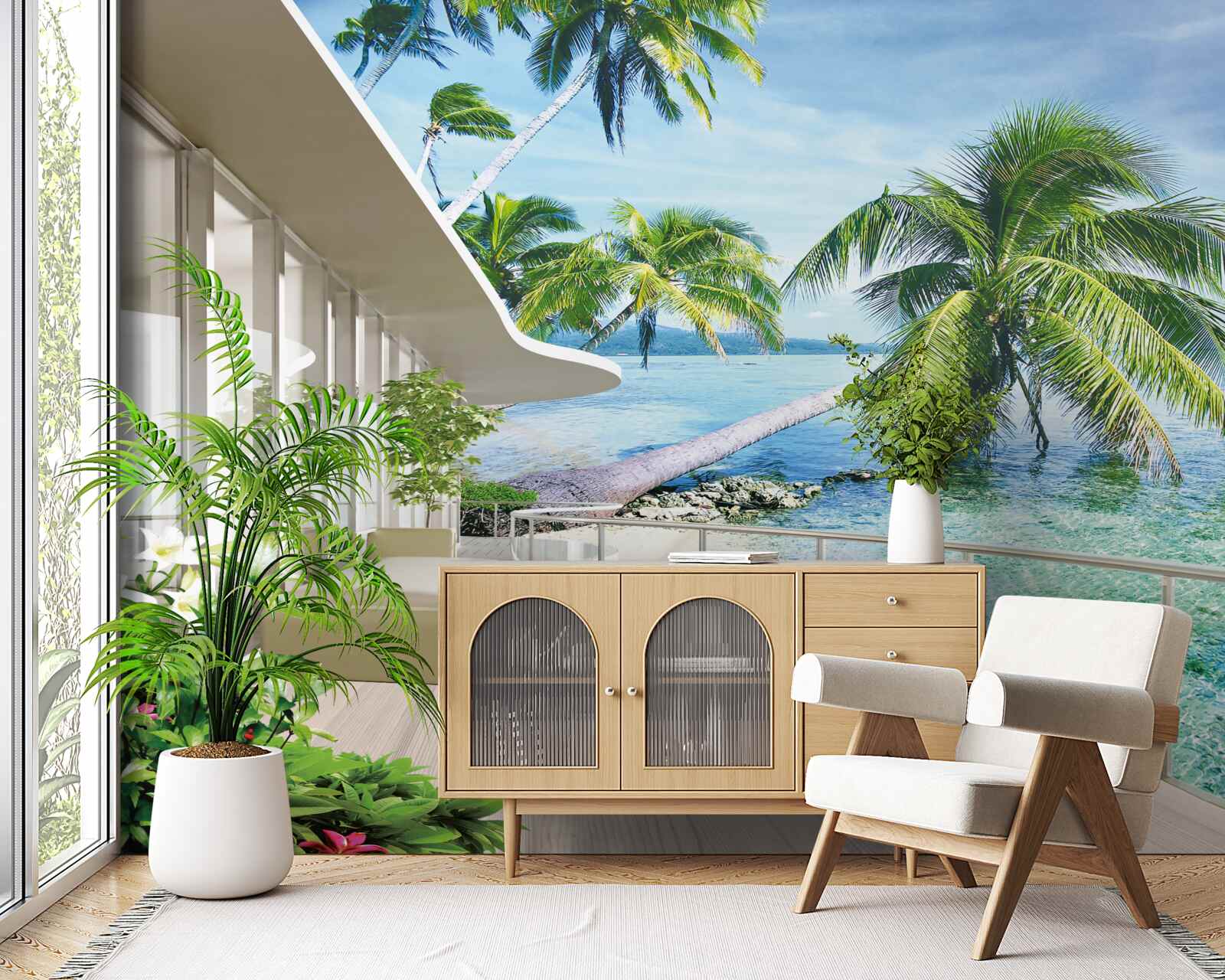 Papier peint maison près de la côte