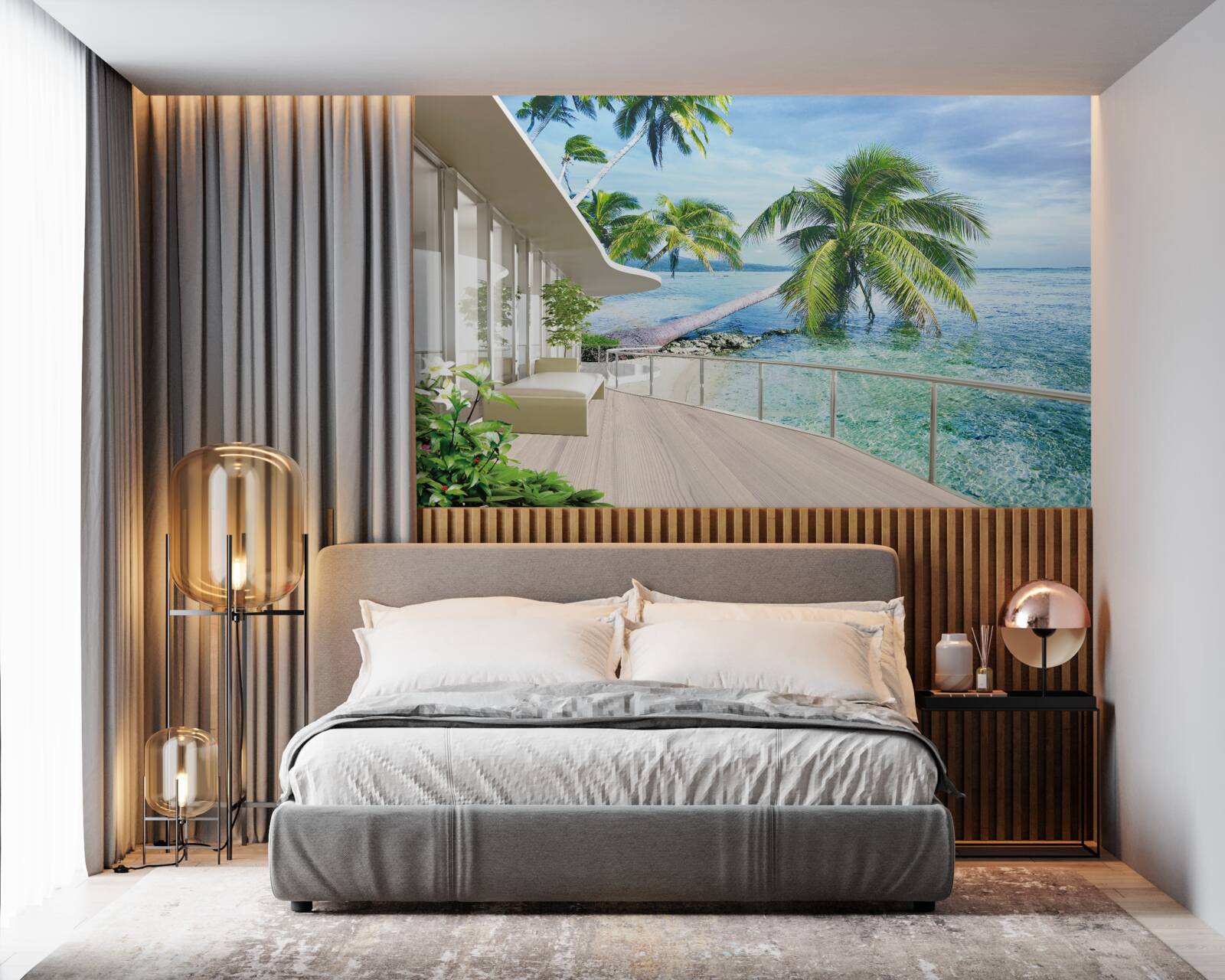 Papier peint maison près de la côte