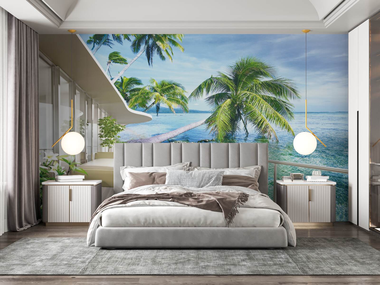 Papier peint maison près de la côte