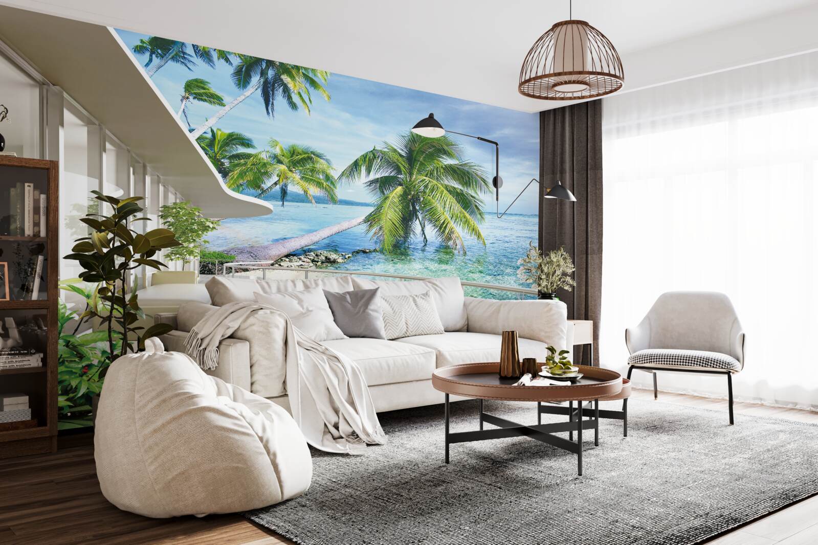 Papier peint maison près de la côte