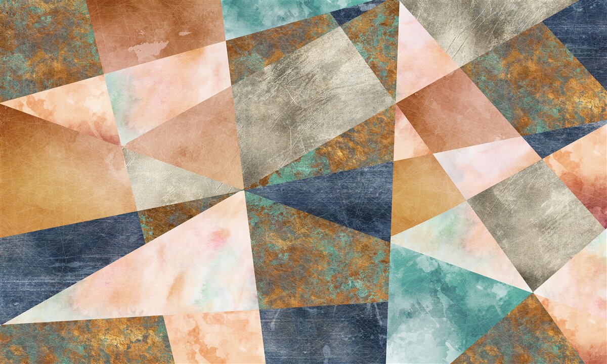 Papier peint formes géométriques de différentes couleurs