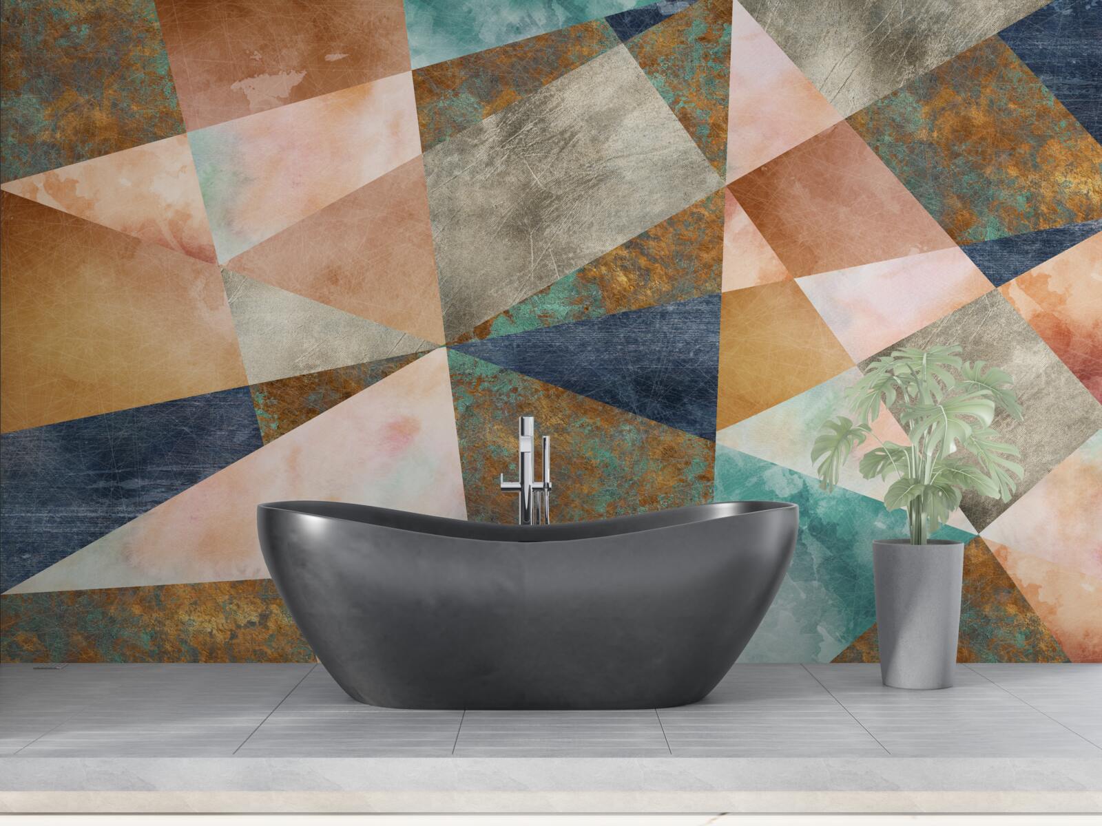 Papier peint formes géométriques de différentes couleurs