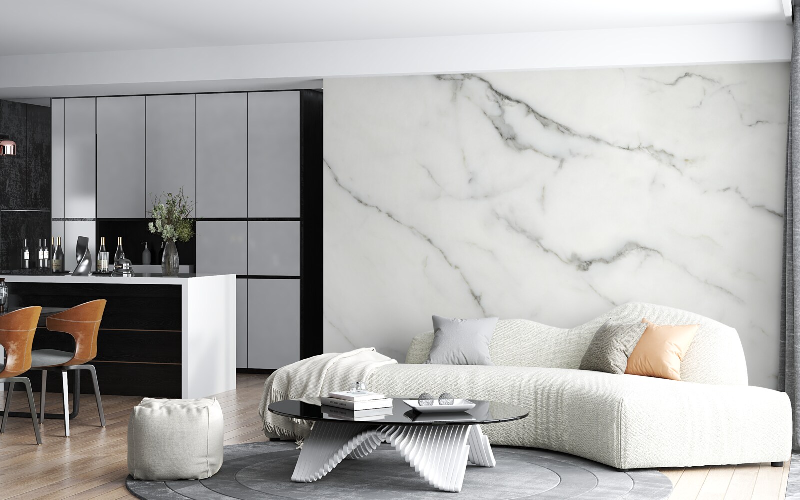 Papier peint fond de marbre blanc