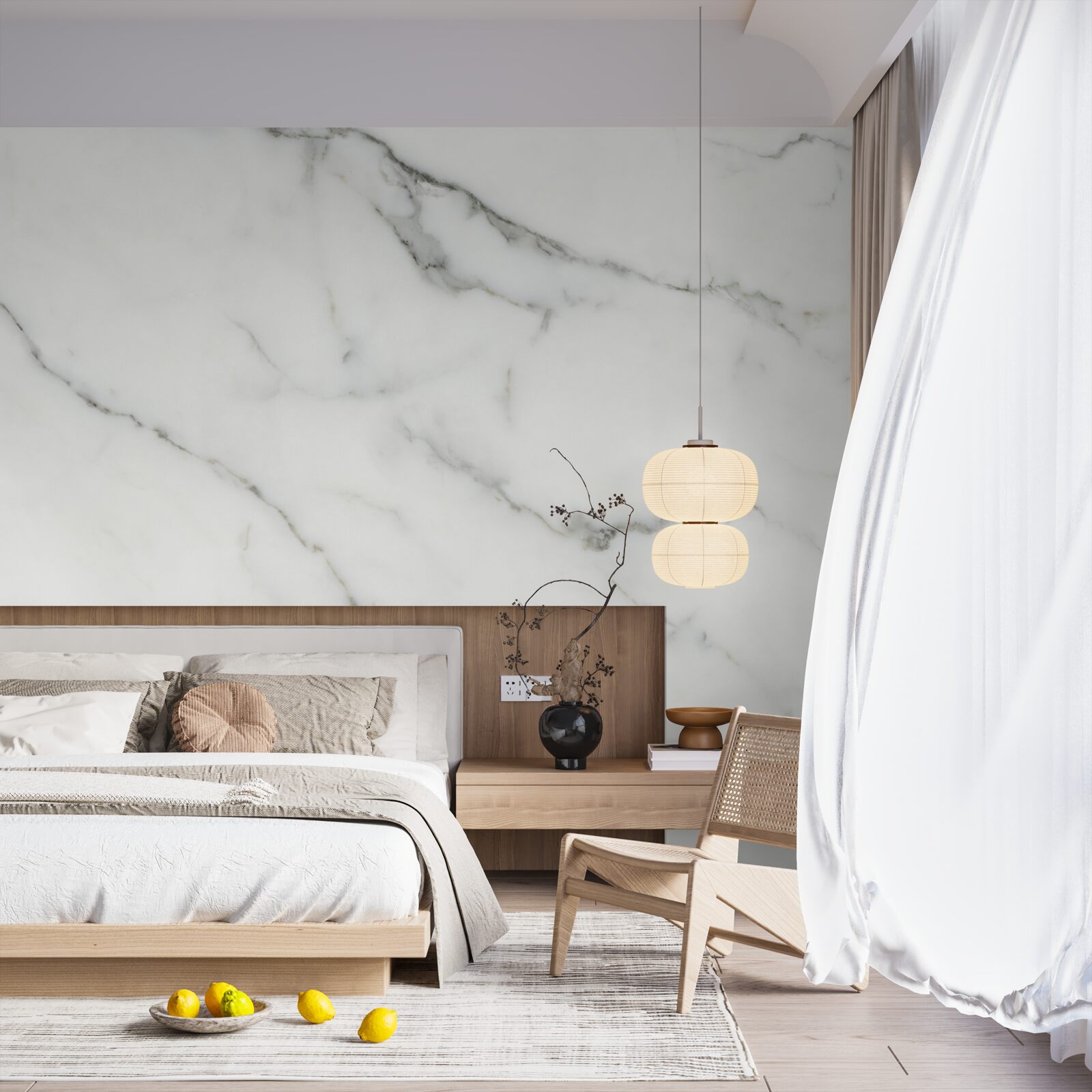 Papier peint fond de marbre blanc