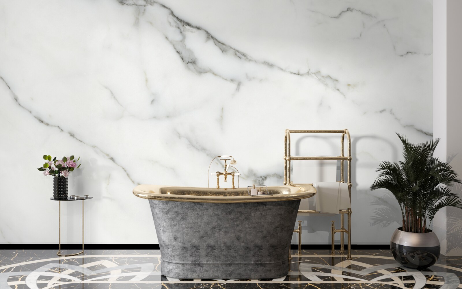 Papier peint fond de marbre blanc