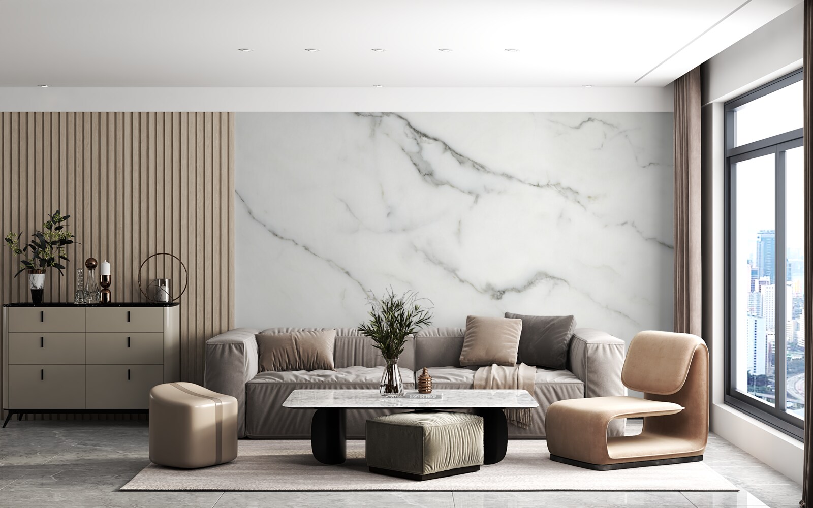 Papier peint fond de marbre blanc