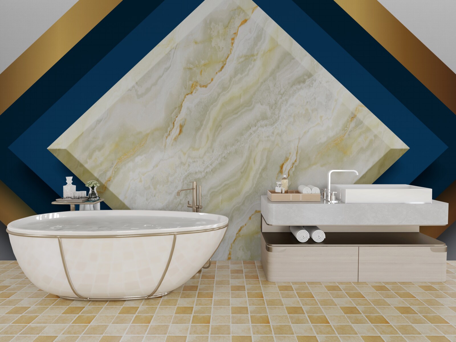 Papier peint panneaux avec des céramiques remarquables