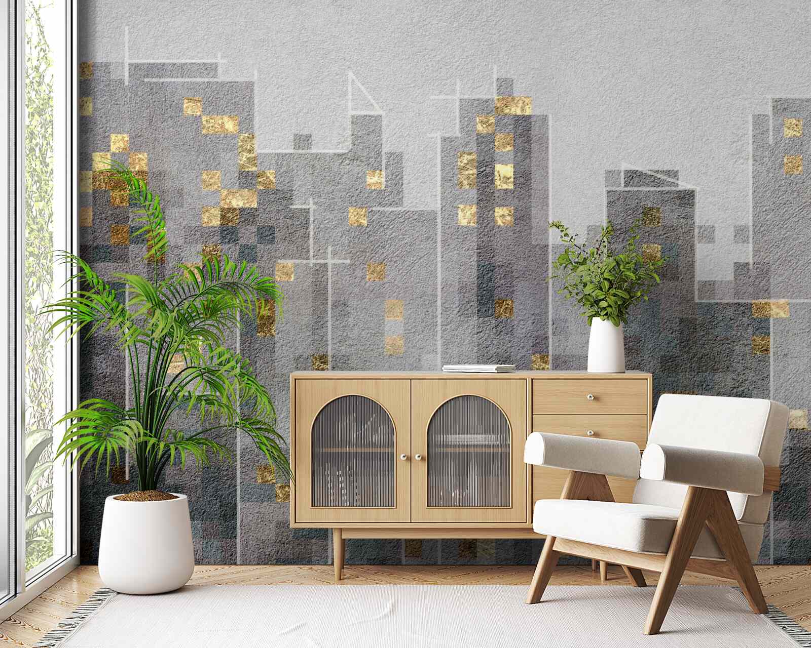 Papier peint les contours des gratte-ciel