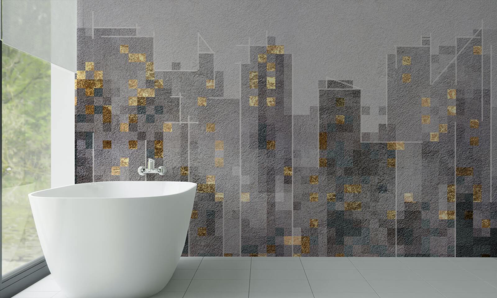 Papier peint les contours des gratte-ciel