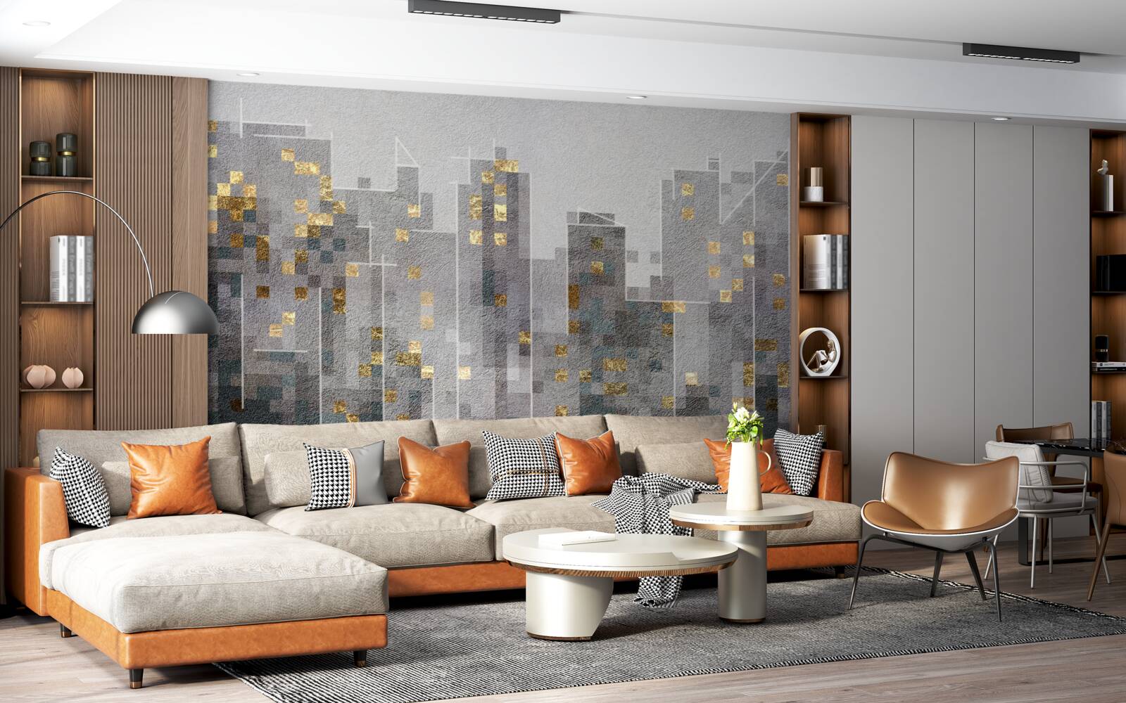 Papier peint les contours des gratte-ciel