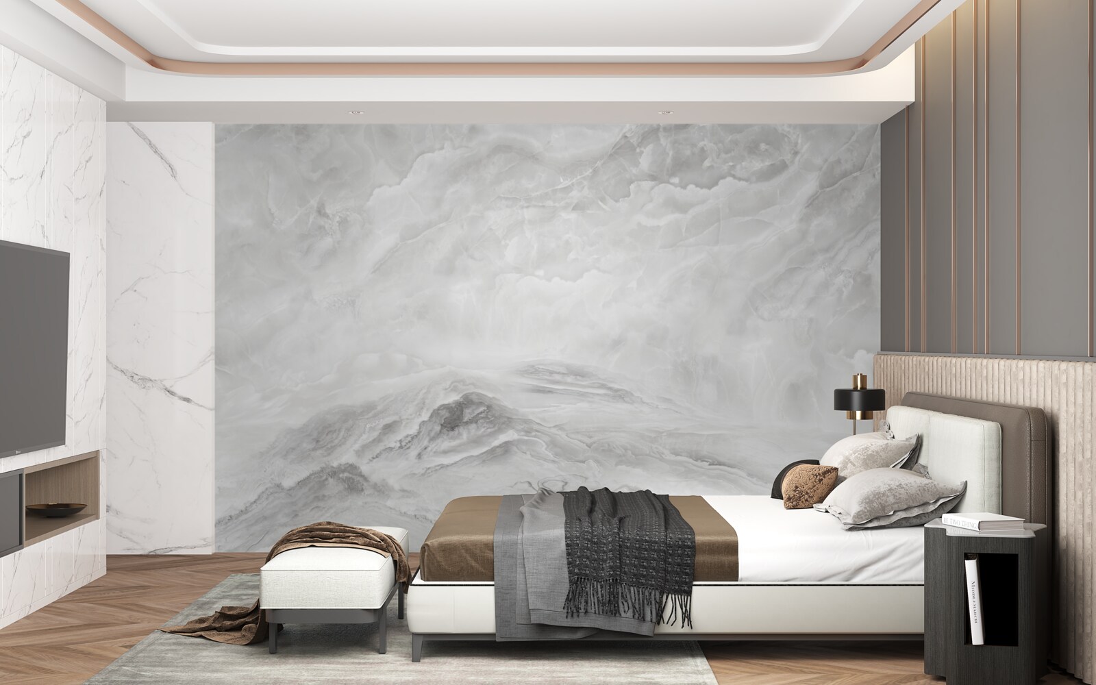 Papier peint arrière-plan avec texture de marbre blanc