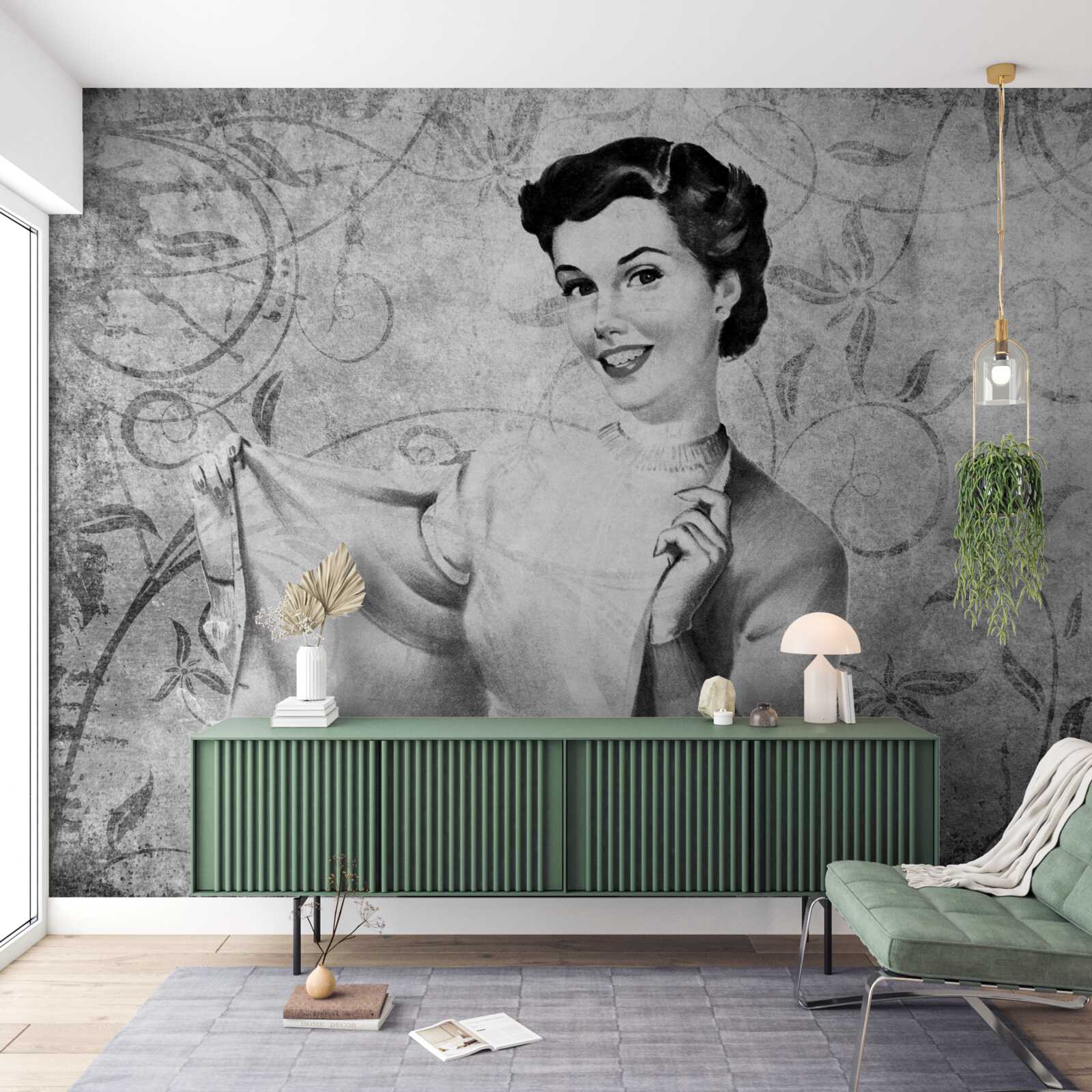 Papier peint fille avec un sourire