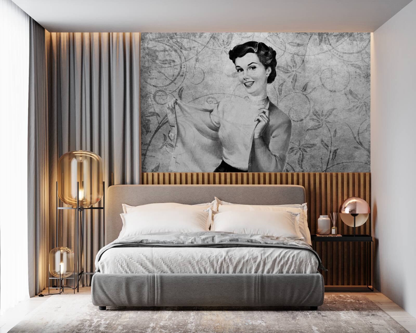 Papier peint fille avec un sourire