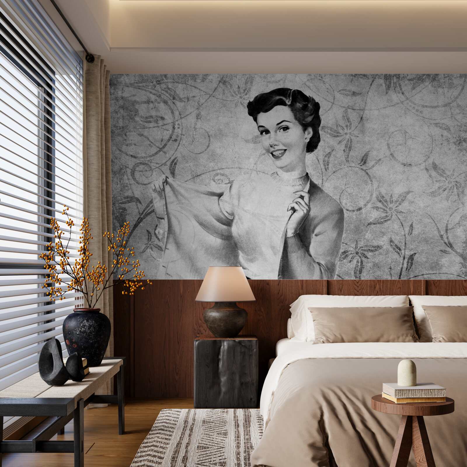 Papier peint fille avec un sourire