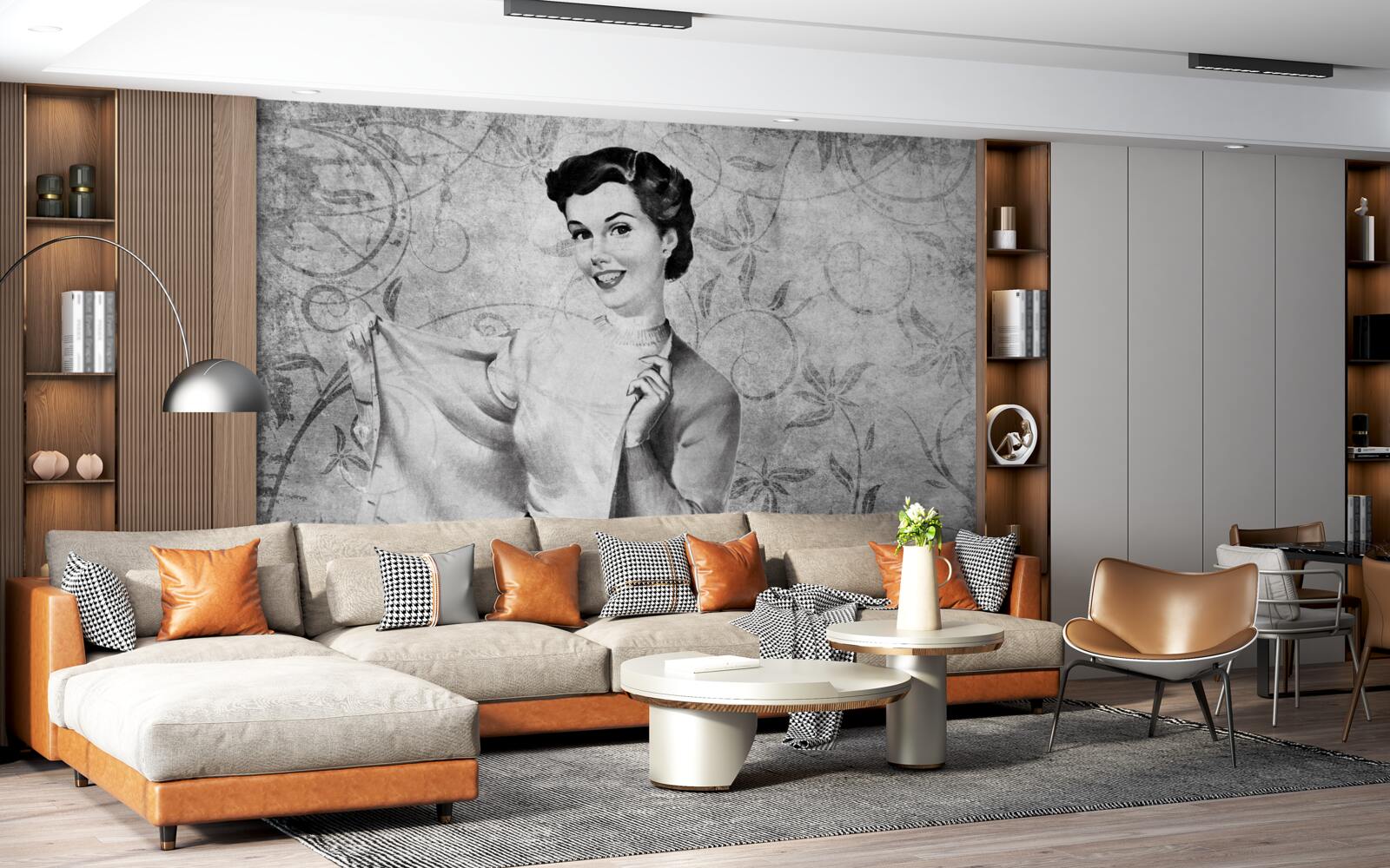 Papier peint fille avec un sourire