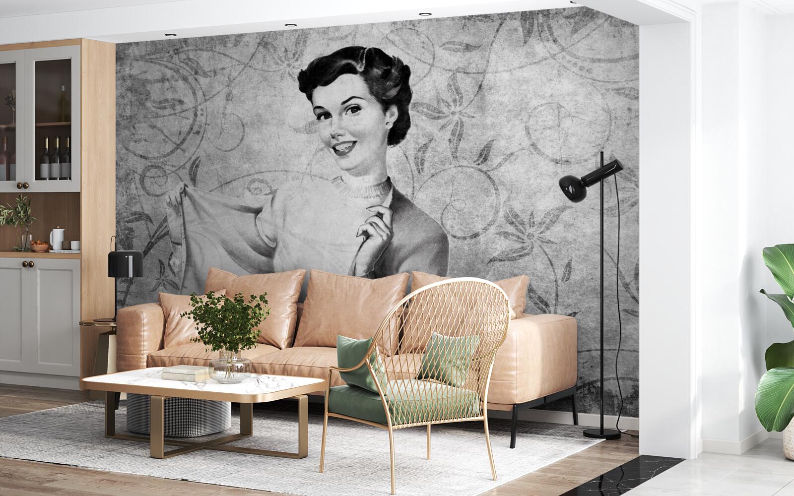 Papier peint fille avec un sourire