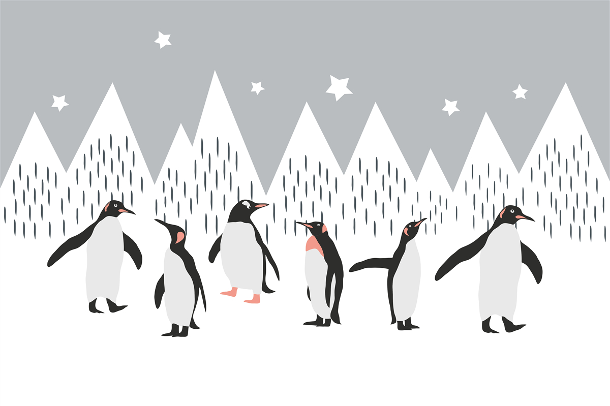 Papier peint Les pingouins se promènent