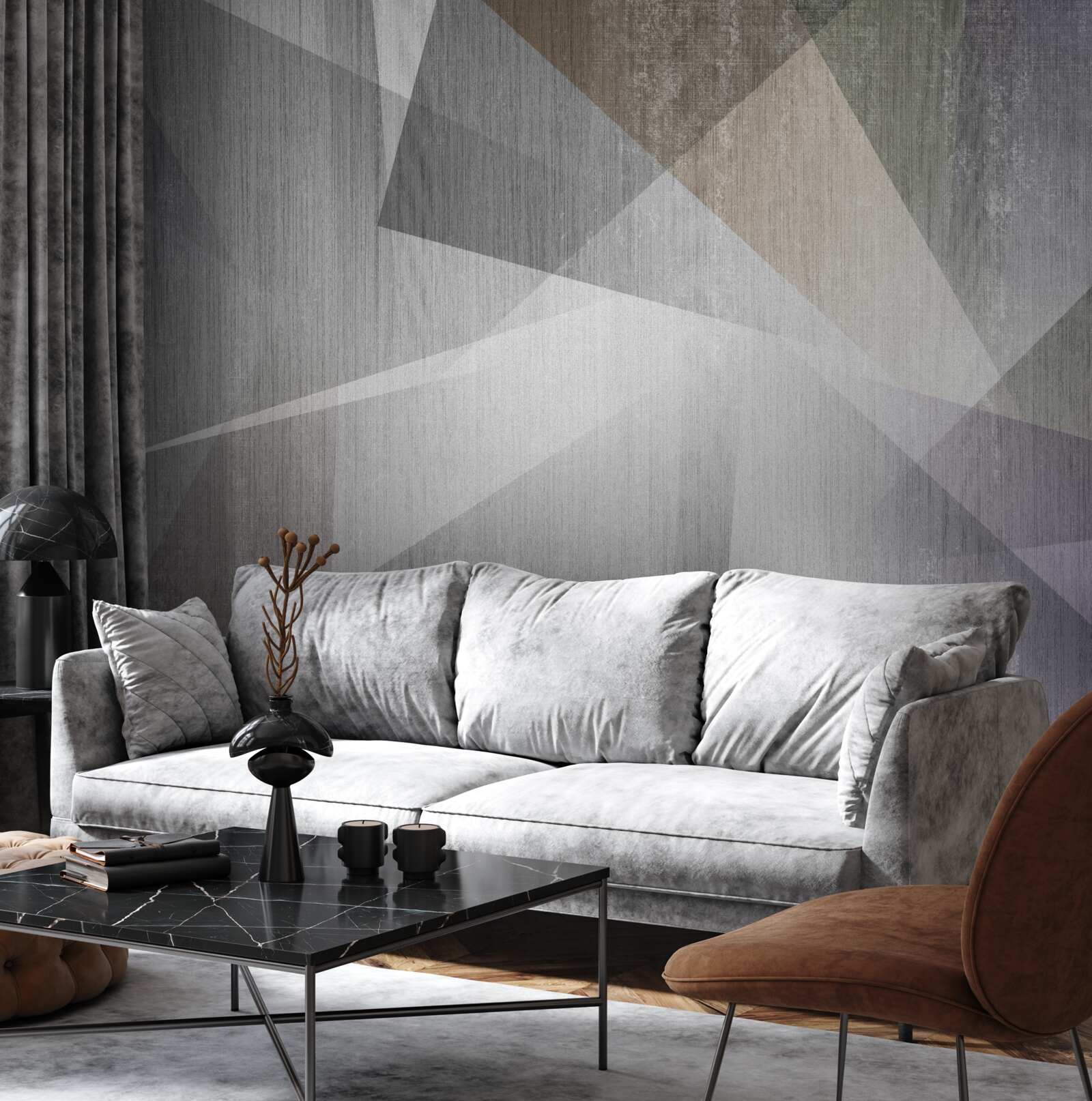 Papier peint fond avec des formes géométriques dans un style abstrait